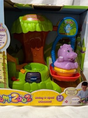 ZomiZoo Swing & Speel Hippo Swing - Green & Purple